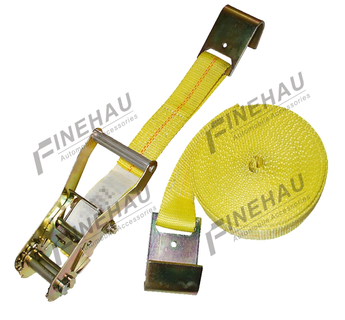 2" x 27' Ratchet Strap Flat Hook Tie Down