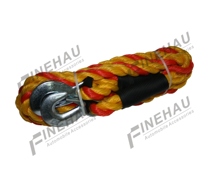 #6001 5/8" x 14" 2266lbs Braided Tow Rope with Safety Hooks