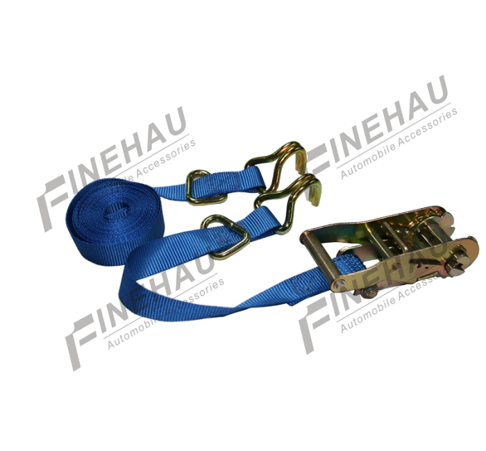 #8111 3000lbs 1" Heavy Duty Ratchet Tie Down with Double J Hook and Rings