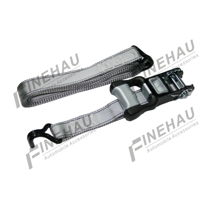 #8204 2100lbs 1-1/4" Ratchet Tie Down with Double J Hook