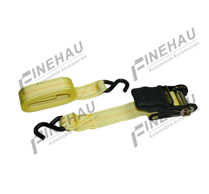 #8414 2500lbs 2"  20ft Ratchet Tie Down with S Hook